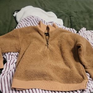 Cozy Brown Sherpa Pullover